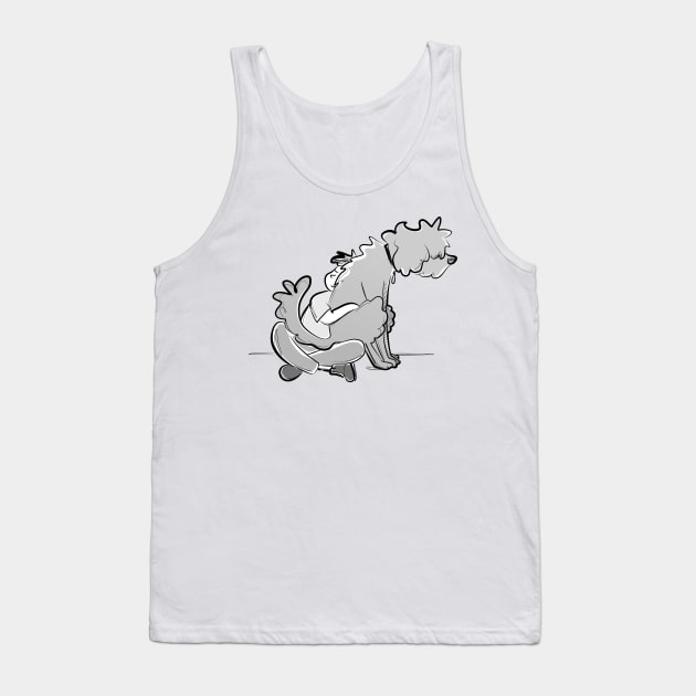 Lap Dog Tank Top by Jason's Doodles